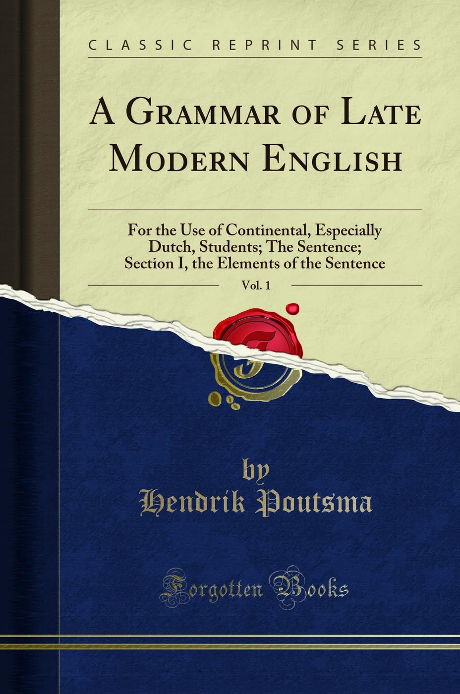 洋書 A grammar of late modern English 全5冊揃 H. Poutsma 後期現代英語